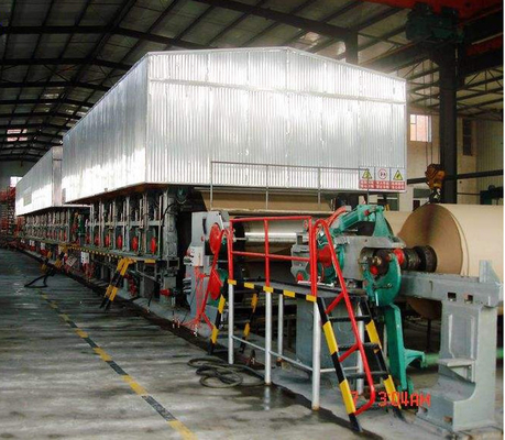 300T / D Corrugated Cardboard Fluting Kraft Paper Machine 5400mm Jumbo Roll Production Line