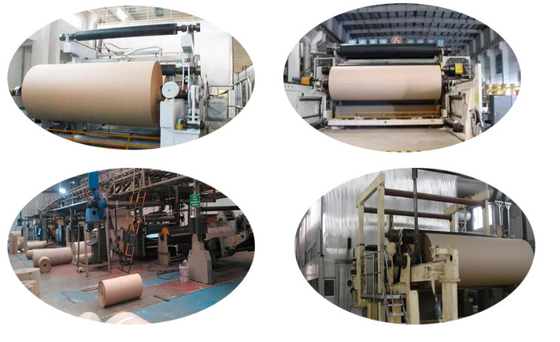 500T / D Corrugated Fluting Kraft Paper Machine 5400mm Jumbo Roll Production Line