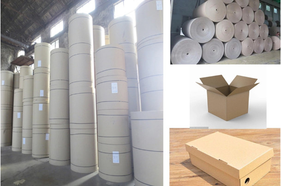 300T / D Corrugated Cardboard Fluting Kraft Paper Machine 5400mm Jumbo Roll Production Line