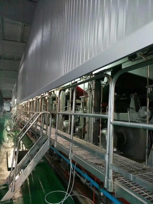 500T / D Corrugated Cardboard Production Line Fourdrinier Kraft Machine Double Layer