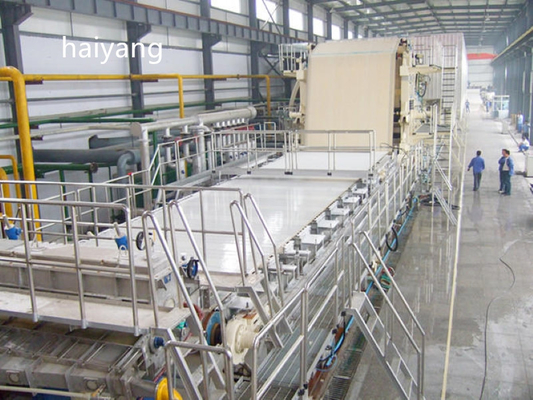 500T / D Corrugated Cardboard Production Line Fluting Kraft Paper Machine 5400 Mm