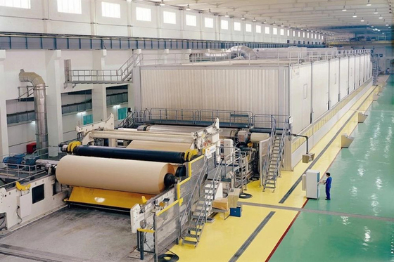 300T / D Corrugated Fluting Kraft Paper Machine 200m/Min Jumbo Roll Production Line