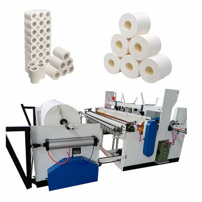 Automatic Embossed Bathroom Paper Perforated Rewinding Tissue Toilet Machinery