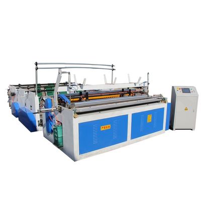 Automatic slitting rewinding perforating machine for toilet paper toll tissue