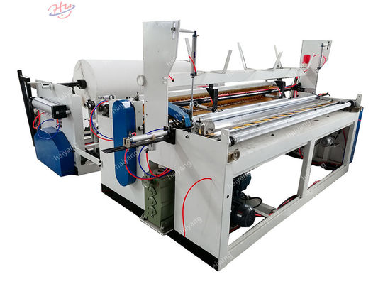 Automatic Perforating Rewinder Machine Embossed Toilet Tissue Paper Roll Making Machine With Printing