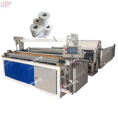 Toilet Tissue Paper Roll Making Slitting Rewinding Machine For Sale