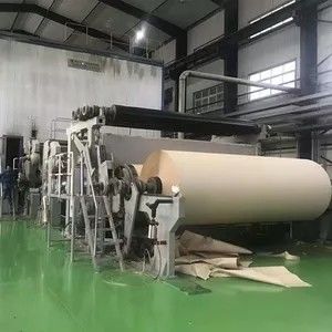 Wheat Stalk Kraft Paper Making Machine 3400mm Waste Paper / Bamboo 250m / Min