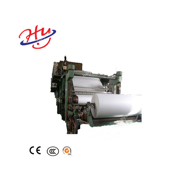 Fourdrinier A4 Printing Writing Paper Making Machine 2400 Mm Bagasse Pulp