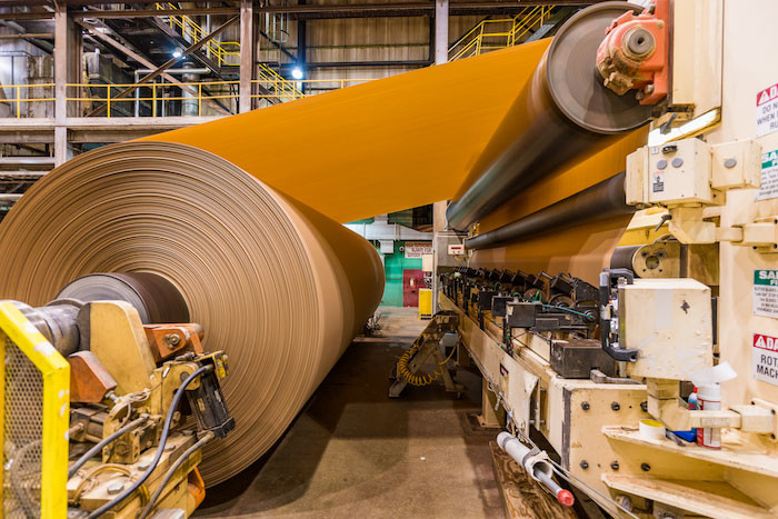 300T / D Corrugated Fluting Kraft Paper Machine 5400 Mm Jumbo Roll Production Line