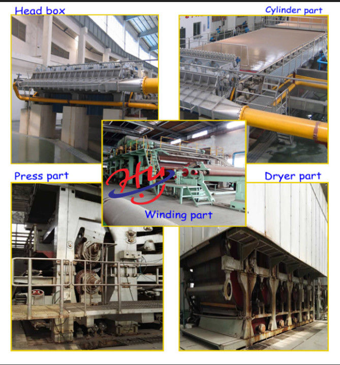 3600mm Kraft Paper Making Machine For Triple / Quintuple Wall Boxes Fourdrinier Wire